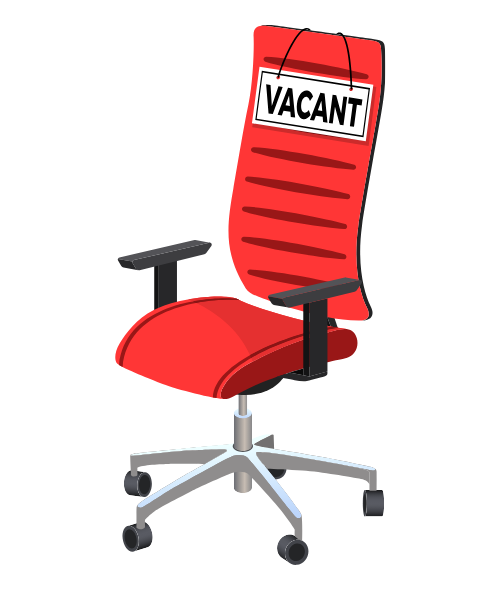 Chair with Vacant Sign Placeholder Image