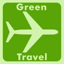 green travel airplane 